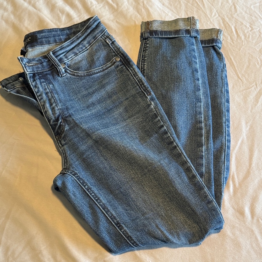 Classic Wash Blue Straight Leg Jeans